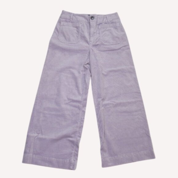 Anthropologie Maeve The Colette Corduroy Crop Wide-Leg Pants Lavender Purple 31 - Picture 4 of 8